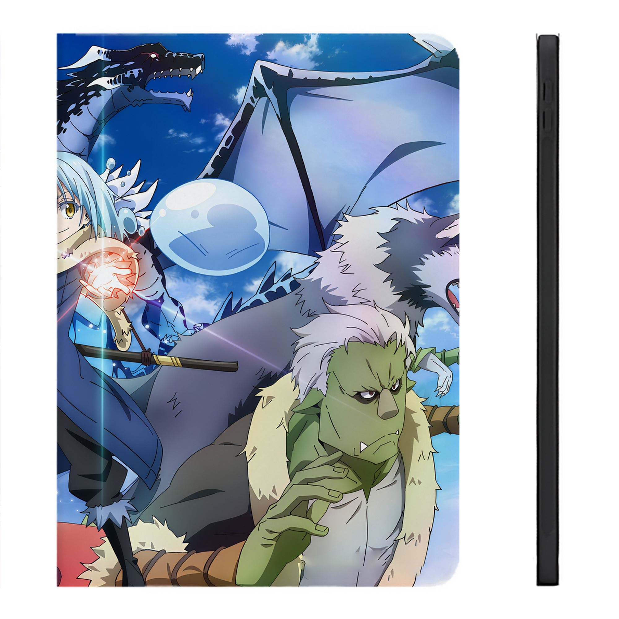 （画像用） 転スラ Regarding Reincarnated to Slime IPadケース ペンホルダー付き ブックスタイルデザイン